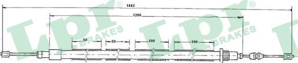 LPR C0607B - Тросик, cтояночный тормоз autosila-amz.com