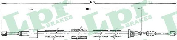 LPR C0615B - Тросик, cтояночный тормоз autosila-amz.com