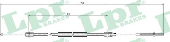 LPR C0638B - Тросик, cтояночный тормоз autosila-amz.com