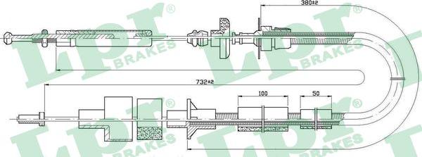 LPR C0085C - Трос, управление сцеплением autosila-amz.com