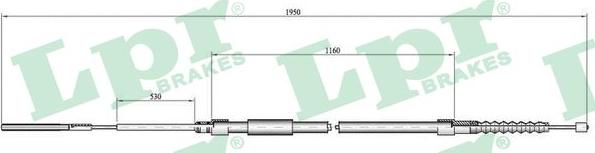 LPR C0083B - Тросик, cтояночный тормоз autosila-amz.com