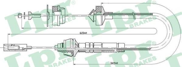 LPR C0025C - Трос, управление сцеплением autosila-amz.com