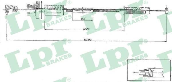 LPR C0079A - Тросик газа autosila-amz.com