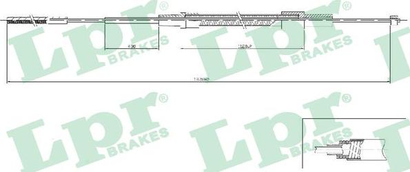 LPR C0079B - Тросик, cтояночный тормоз autosila-amz.com