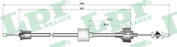 LPR C0191C - Трос, управление сцеплением autosila-amz.com