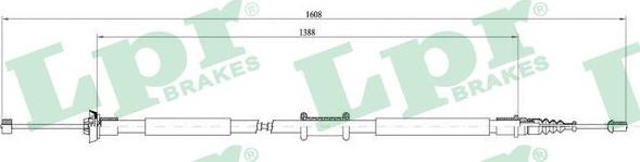 LPR C0198B - Тросик, cтояночный тормоз autosila-amz.com