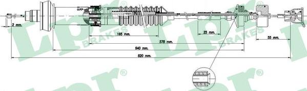 LPR C0155C - Трос, управление сцеплением autosila-amz.com