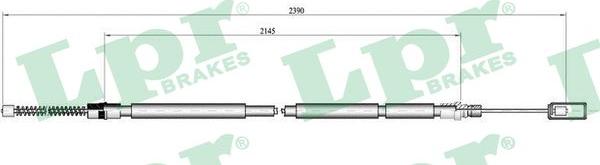 LPR C0103B - Тросик, cтояночный тормоз autosila-amz.com