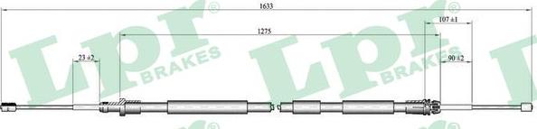 LPR C0118B - Тросик, cтояночный тормоз autosila-amz.com