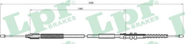 LPR C0112B - Тросик, cтояночный тормоз autosila-amz.com