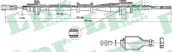 LPR C0112C - Трос, управление сцеплением autosila-amz.com