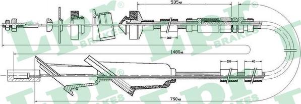 LPR C0137C - Трос, управление сцеплением autosila-amz.com