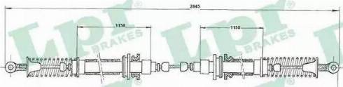 LPR C0178B - Тросик, cтояночный тормоз autosila-amz.com