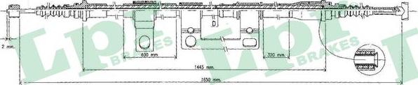 LPR C0395B - Тросик, cтояночный тормоз autosila-amz.com