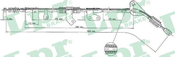 LPR C0393B - Тросик, cтояночный тормоз autosila-amz.com