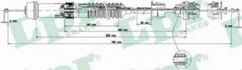 LPR C0345C - Трос, управление сцеплением autosila-amz.com