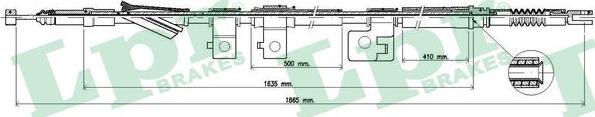 LPR C0310B - Тросик, cтояночный тормоз autosila-amz.com