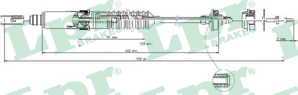 LPR C0339C - Трос, управление сцеплением autosila-amz.com