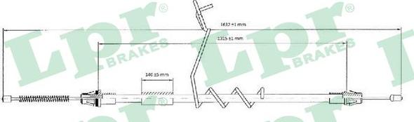 LPR C0294B - Трос тормоза autosila-amz.com
