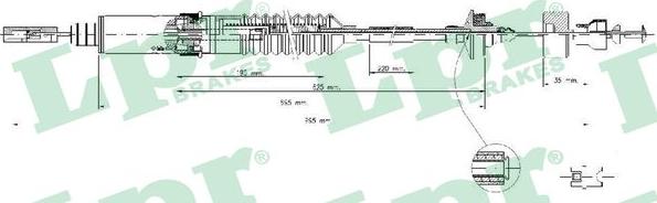 LPR C0242C - Трос, управление сцеплением autosila-amz.com