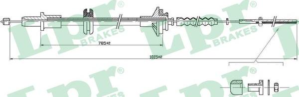 LPR c0253c - Трос, управление сцеплением autosila-amz.com