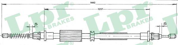 LPR C0264B - Тросик, cтояночный тормоз autosila-amz.com