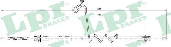 LPR C0286B - Тросик, cтояночный тормоз autosila-amz.com