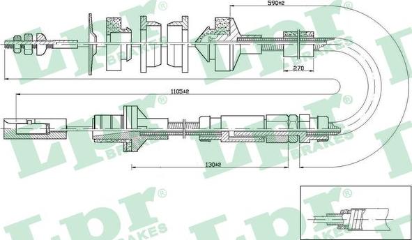 LPR C0238C - Трос, управление сцеплением autosila-amz.com