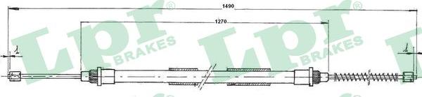 LPR C0731B - Тросик, cтояночный тормоз autosila-amz.com