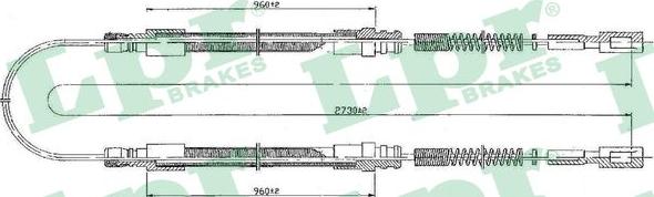 LPR C1546B - Тросик, cтояночный тормоз autosila-amz.com