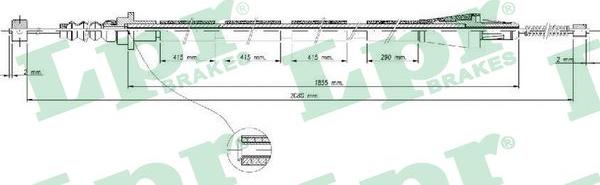 LPR C1542B - Тросик, cтояночный тормоз autosila-amz.com