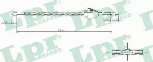 LPR C1692B - Тросик, cтояночный тормоз autosila-amz.com