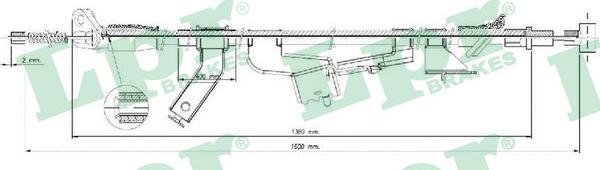 LPR C1667B - Тросик, cтояночный тормоз autosila-amz.com