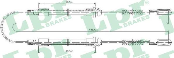 LPR C1688B - Тросик, cтояночный тормоз autosila-amz.com