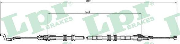 LPR C1038B - Тросик, cтояночный тормоз autosila-amz.com