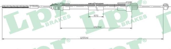 LPR C1079B - Тросик, cтояночный тормоз autosila-amz.com