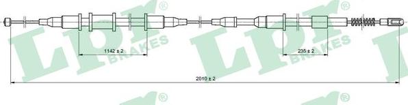 LPR C1341B - Тросик, cтояночный тормоз autosila-amz.com