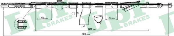 LPR C1298B - Тросик, cтояночный тормоз autosila-amz.com