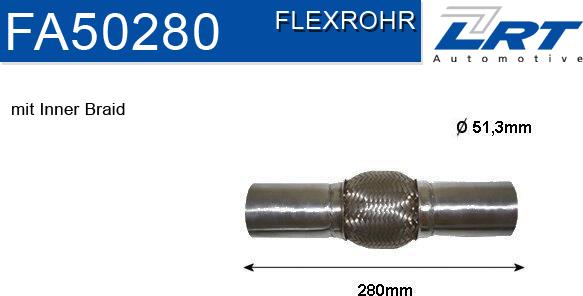 LRT FA50280 - Гофрированная труба, выхлопная система autosila-amz.com