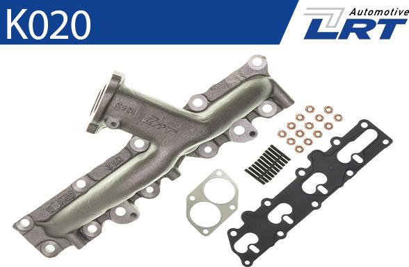 LRT K020 - Exhaust manifold fits: OPEL ASTRA F, CALIBRA A, FRONTERA A, OMEGA B, SINTRA, VECTRA A, VECTRA B 1.8/ autosila-amz.com