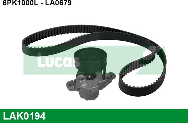 LUCAS LAK0194 - Поликлиновый ременный комплект autosila-amz.com