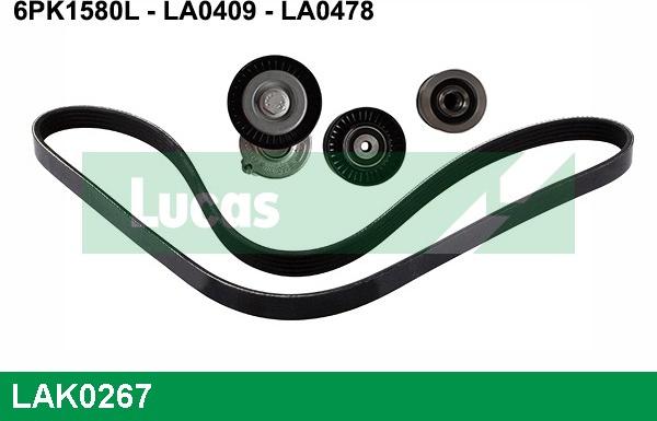 LUCAS LAK0267 - Поликлиновый ременный комплект autosila-amz.com