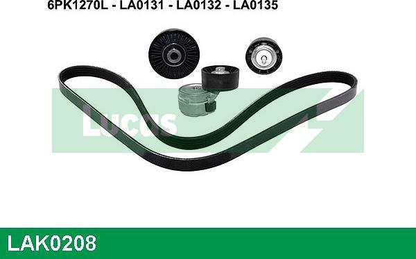 LUCAS LAK0208 - Поликлиновый ременный комплект autosila-amz.com