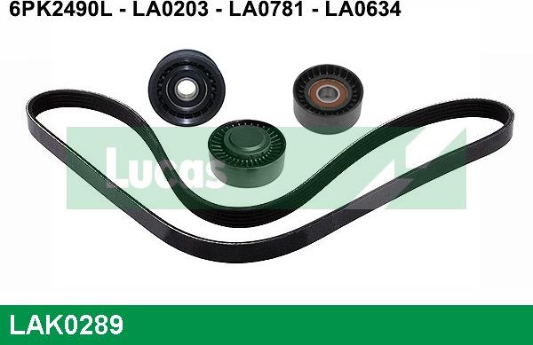 LUCAS LAK0289 - Поликлиновый ременный комплект autosila-amz.com