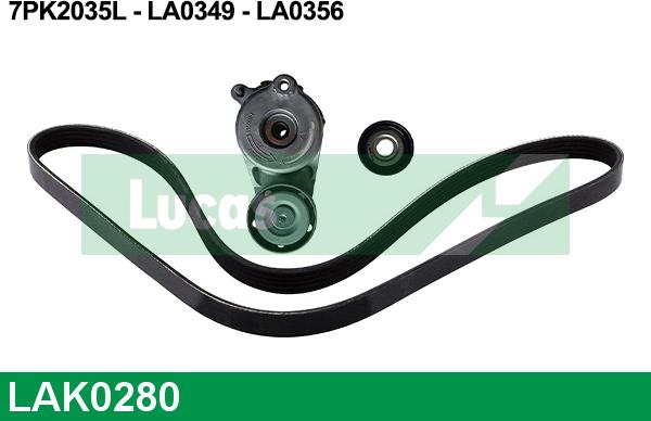LUCAS LAK0280 - Поликлиновый ременный комплект autosila-amz.com