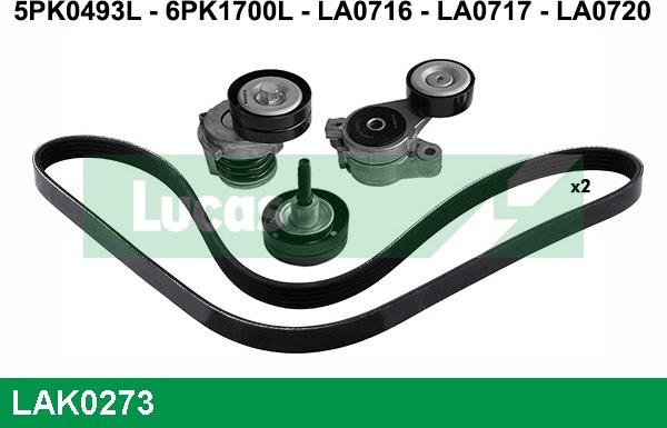 LUCAS LAK0273 - Поликлиновый ременный комплект autosila-amz.com