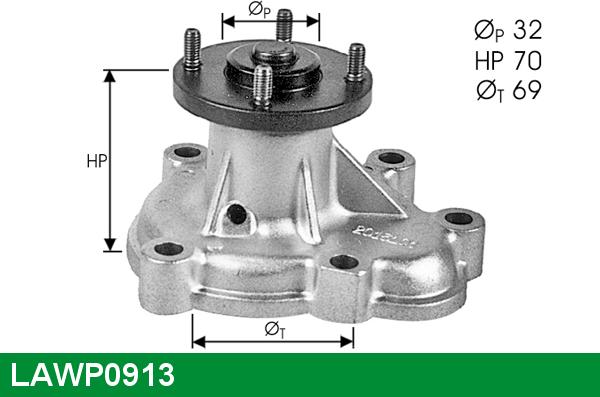 LUCAS LAWP0913 - Водяной насос autosila-amz.com