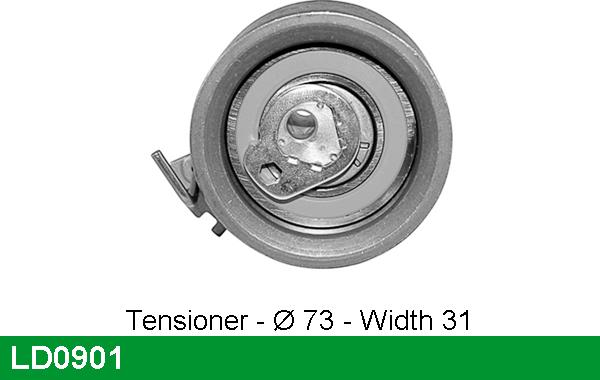 LUCAS LD0901 - Натяжной ролик, зубчатый ремень ГРМ autosila-amz.com