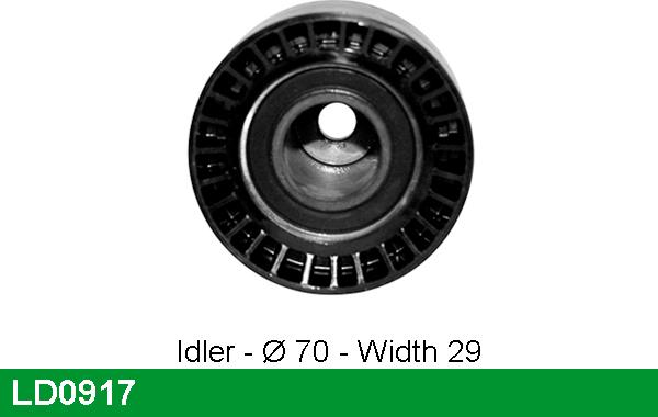 LUCAS LD0917 - Натяжной ролик, зубчатый ремень ГРМ autosila-amz.com
