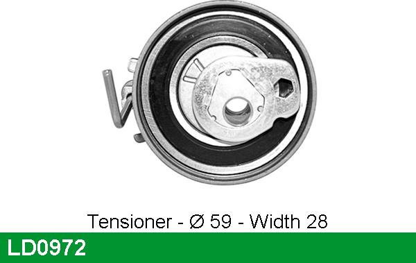 LUCAS LD0972 - Натяжной ролик, зубчатый ремень ГРМ autosila-amz.com